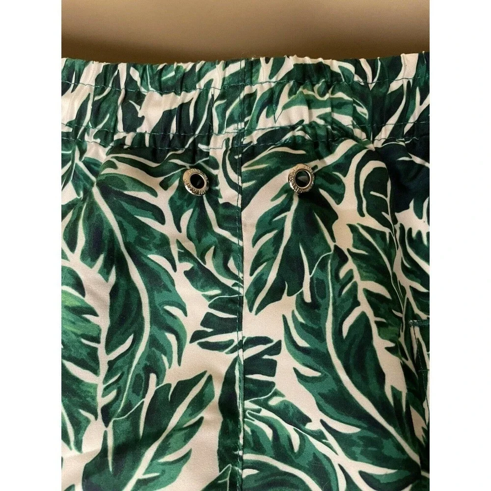 SwimZip UPF 50+ NEW Green Leaf Swim Trunks Men’s Size Large Sun Protection